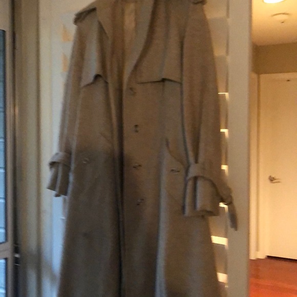 Full Length Tailored Fit Twill Wool Trench Coat - Picture 2 of 16